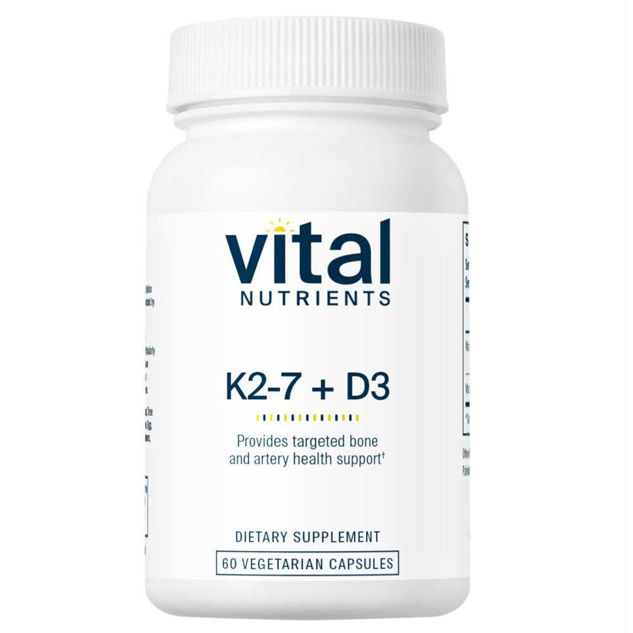 Vital Nutrients K2-7 + D3 - 60 Capsules VNT49117 BeautifiedYou.com