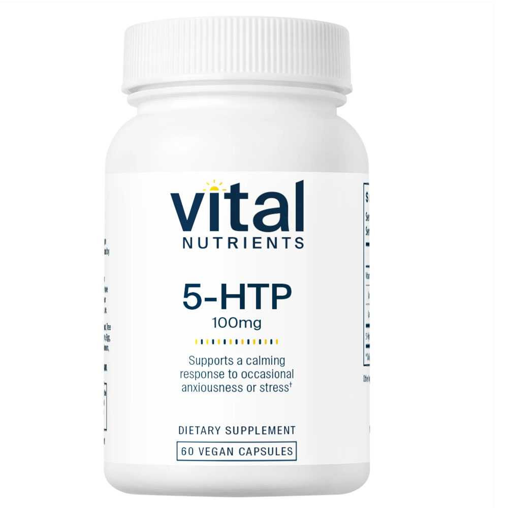 Vital Nutrients 5-HTP 100 mg 60 vegan capsules bottle