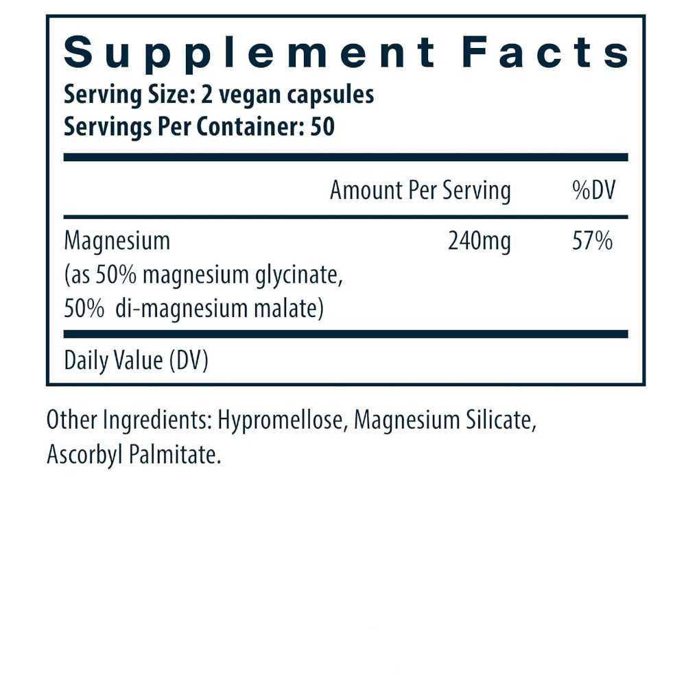 Vital Nutrients Magnesium (Glycinate/Malate) VNT-MAG BeautifiedYou.com