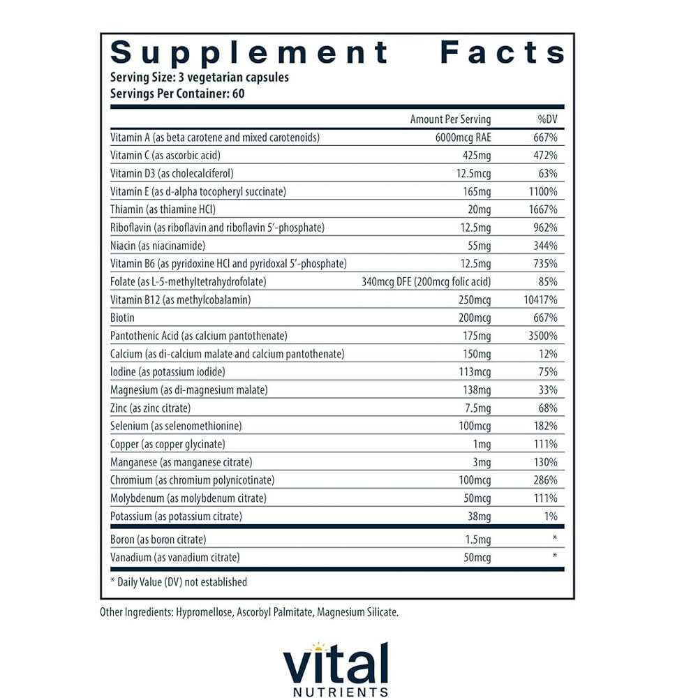 Vital Nutrients Multi-Nutrients 2 Citrate/Malate Formula - 180 Capsules VNT31112 BeautifiedYou.com