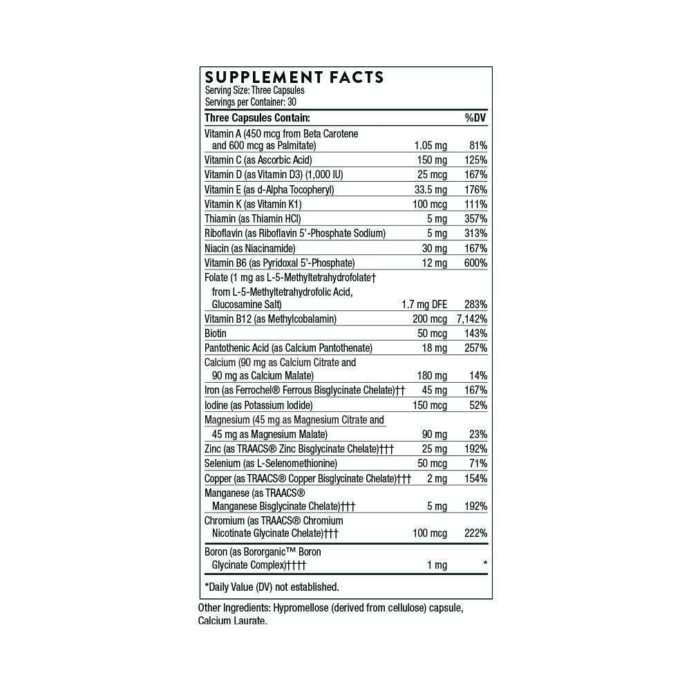 Thorne Basic Prenatal - 90 Capsules THR15048 BeautifiedYou.com