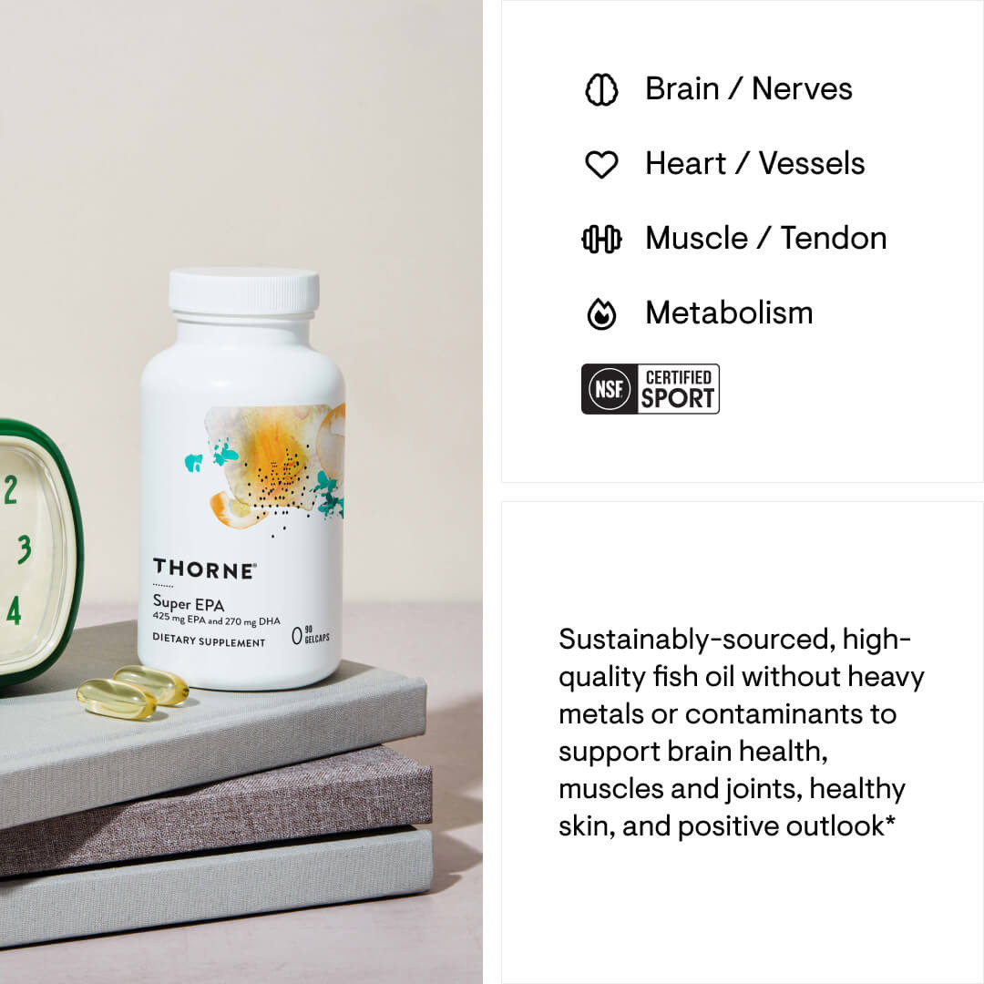 Thorne Super EPA  - NSF Certified for Sport - 90 Gelcaps