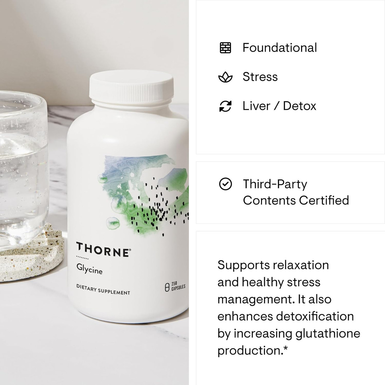Thorne Glycine - 250 Capsules
