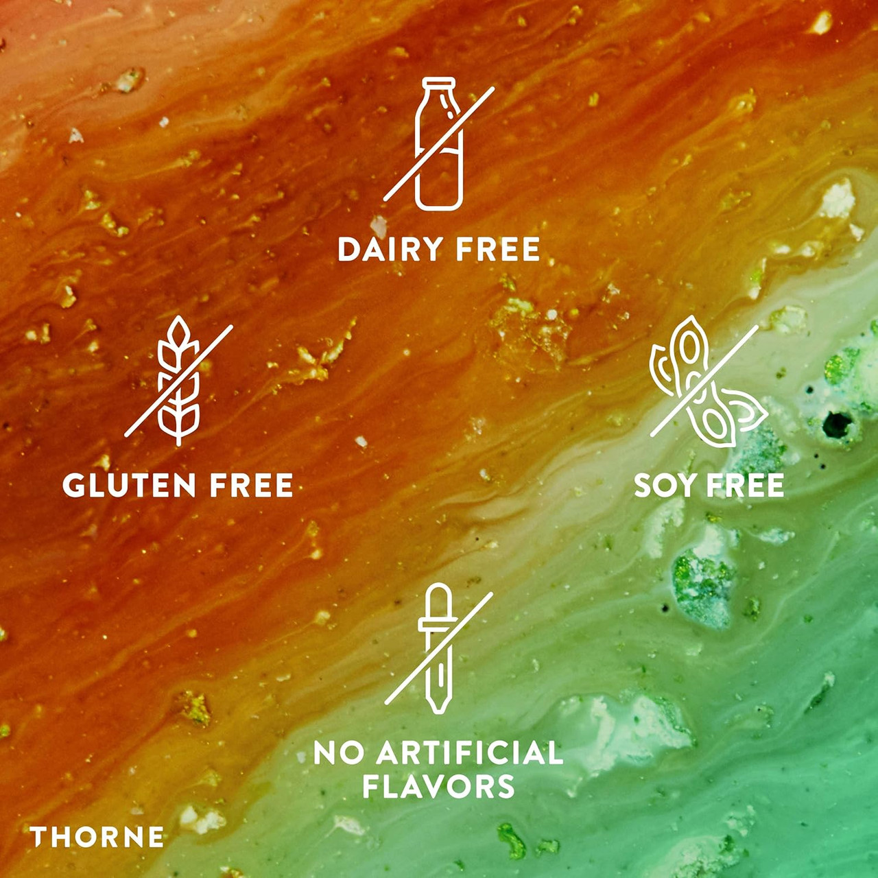 Free-from icons for dairy, gluten, soy and artificial flavors