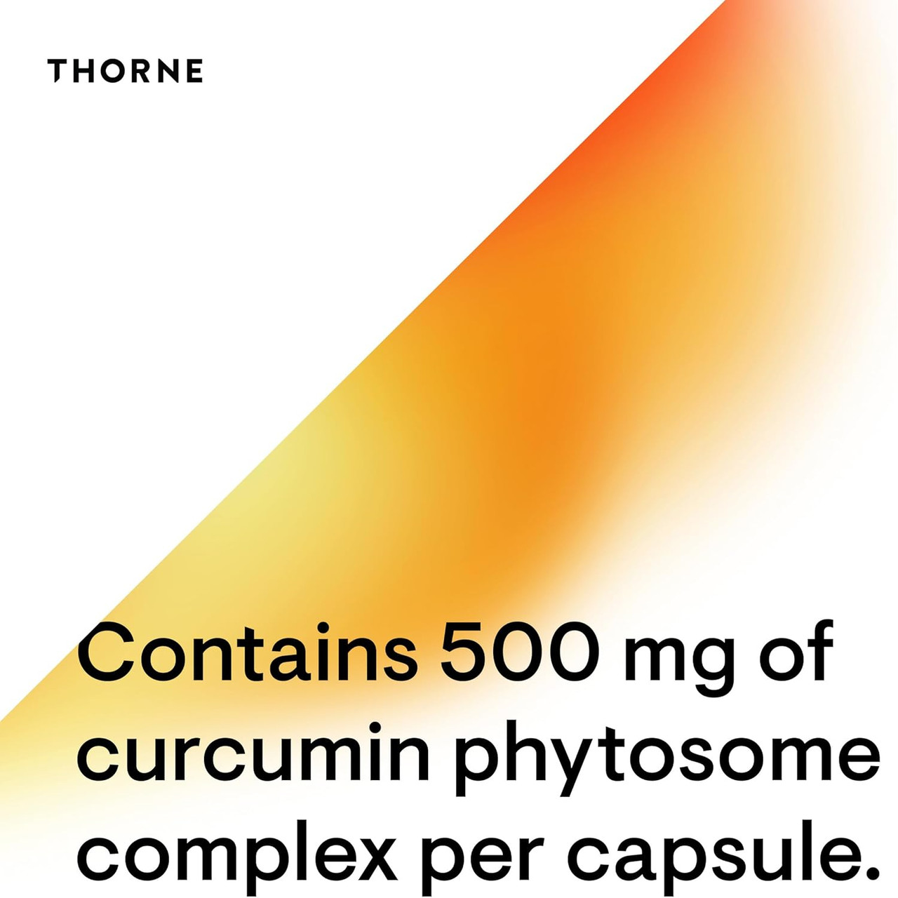 Text stating 500 mg of curcumin phytosome per capsule