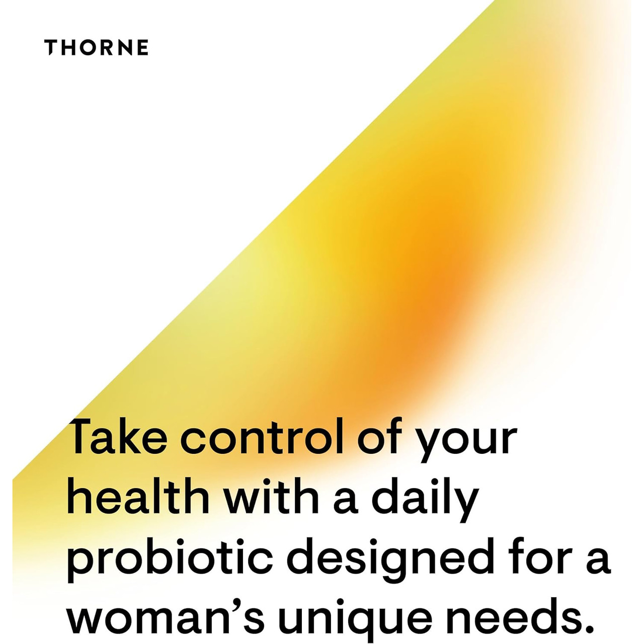 Thorne graphic with daily probiotic for women text