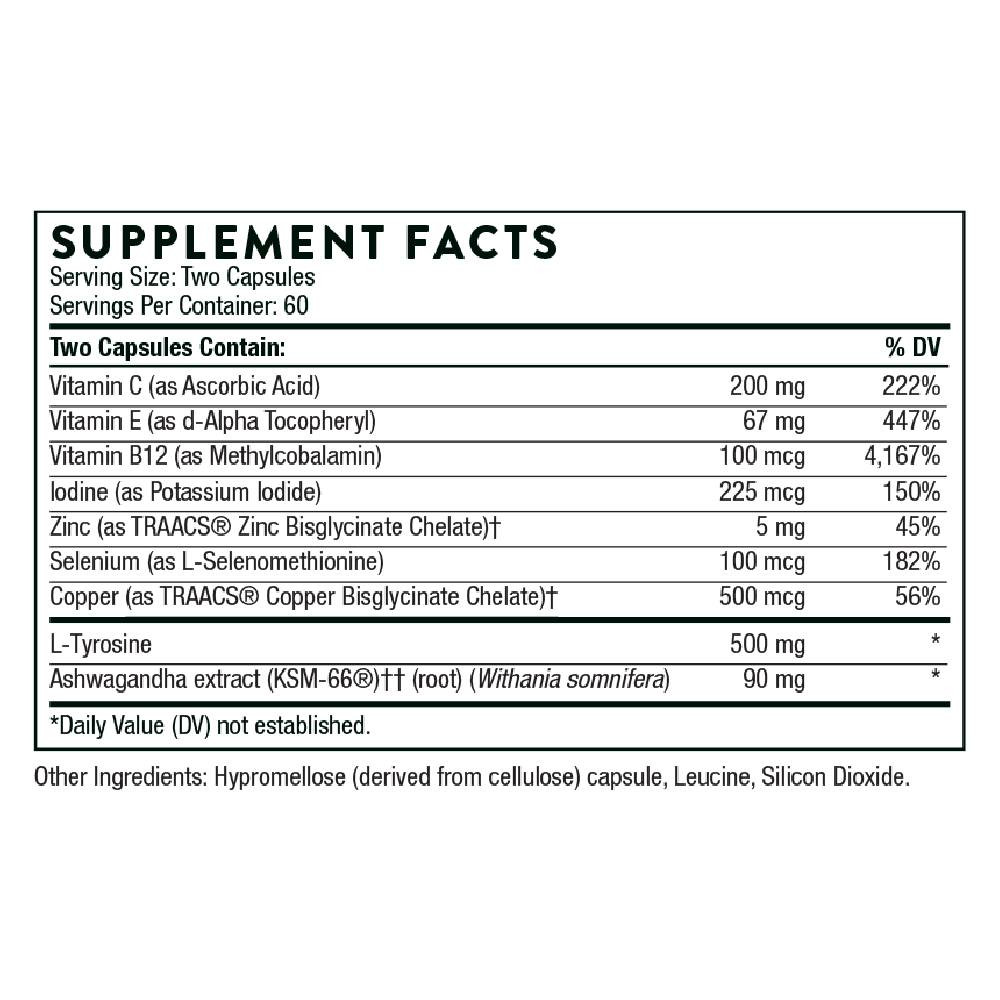 Thorne Thyroid Health Complex (formerly Thyrocsin)- 120 Capsules
