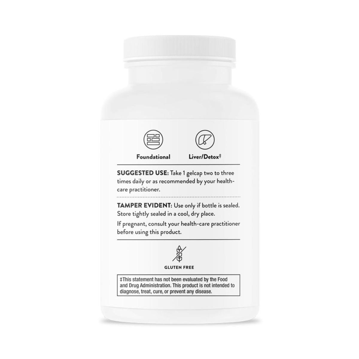 Phosphatidyl Choline bottle suggested use side