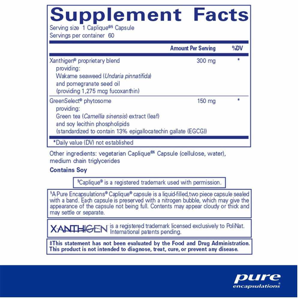 Pure Encapsulations XanthiTrim - 60 Capsules PURE13558 BeautifiedYou.com