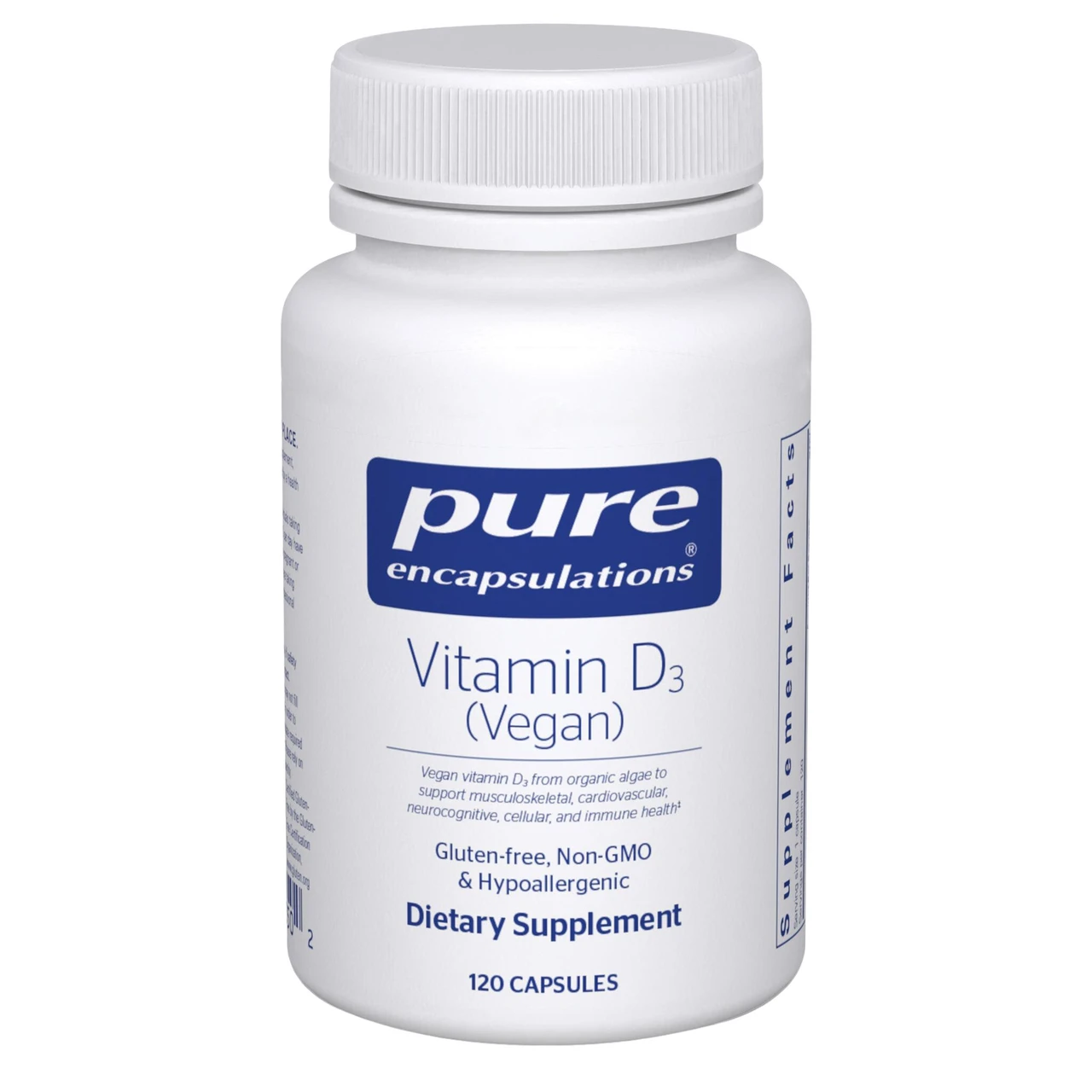 Pure Encapsulations Vegan Vitamin D3 120 capsule bottle