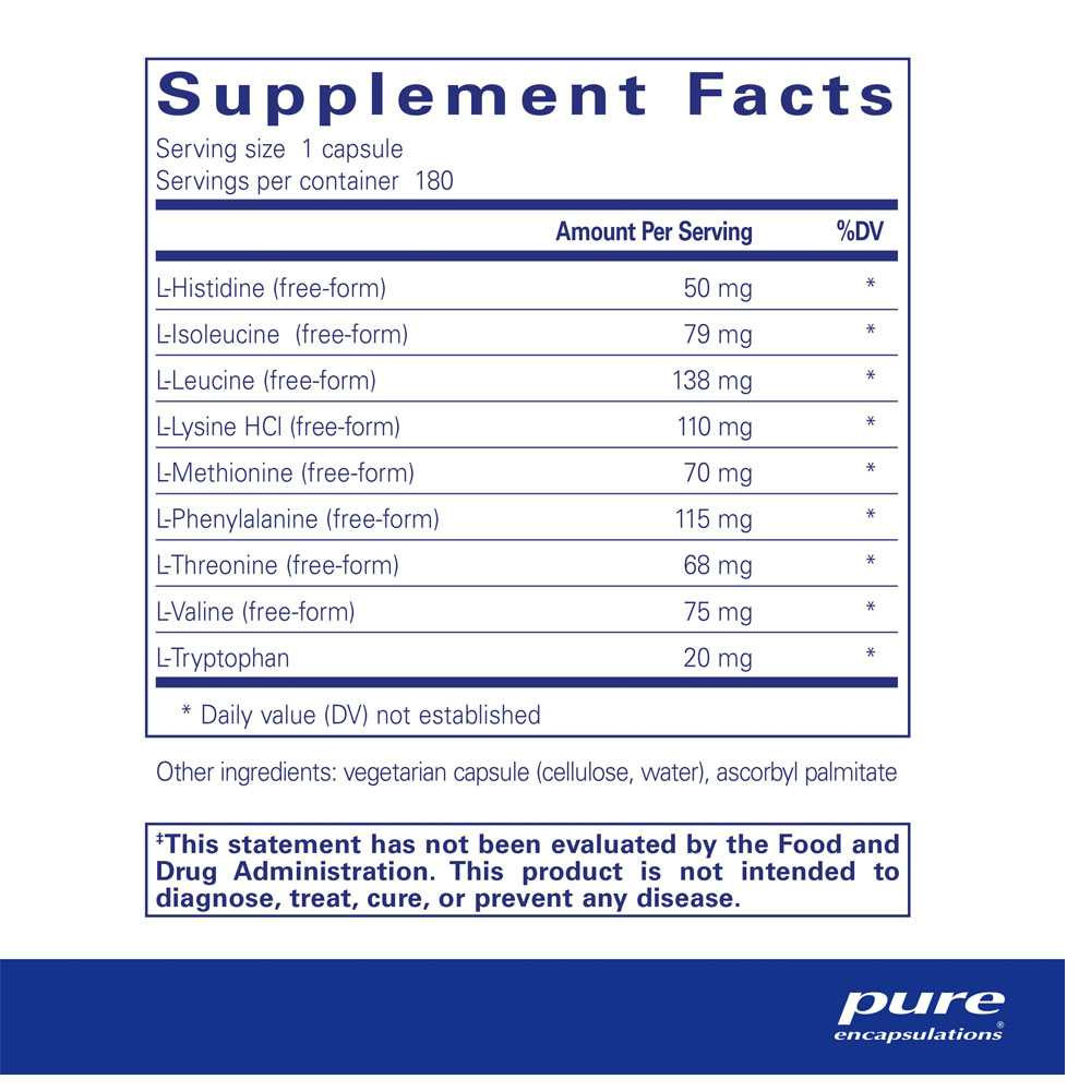 Pure Encapsulations Essential Aminos - 180 Capsules PURE17693 BeautifiedYou.com