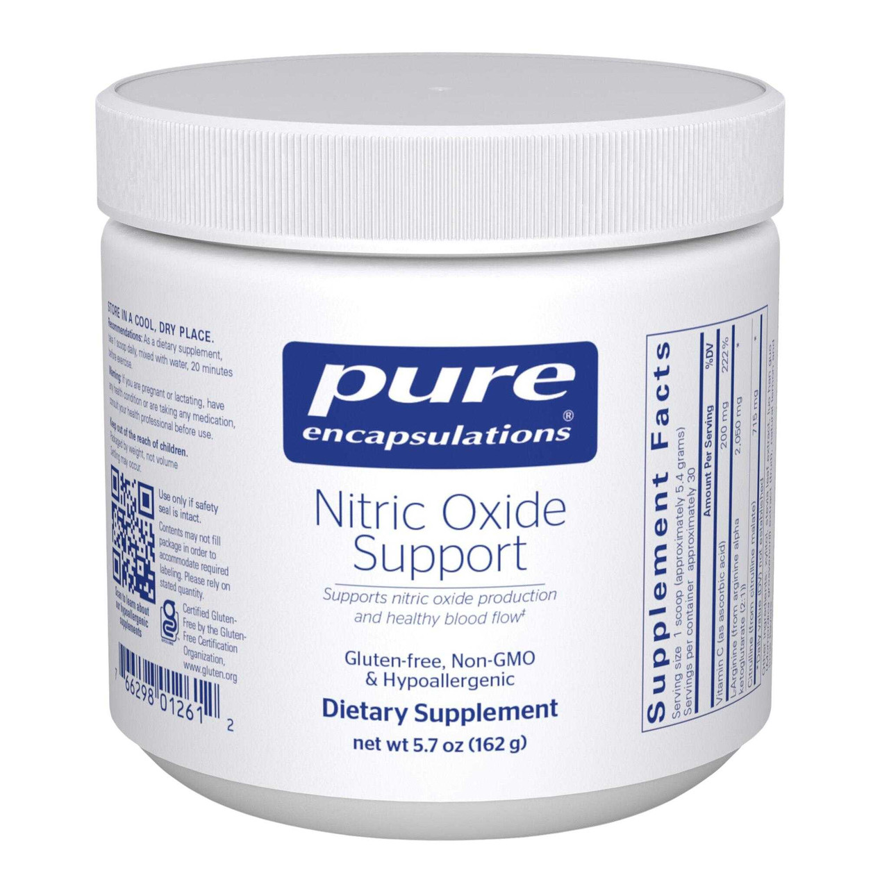 Pure Encapsulations Nitric Oxide Support - 162 Grams PURE12612 BeautifiedYou.com