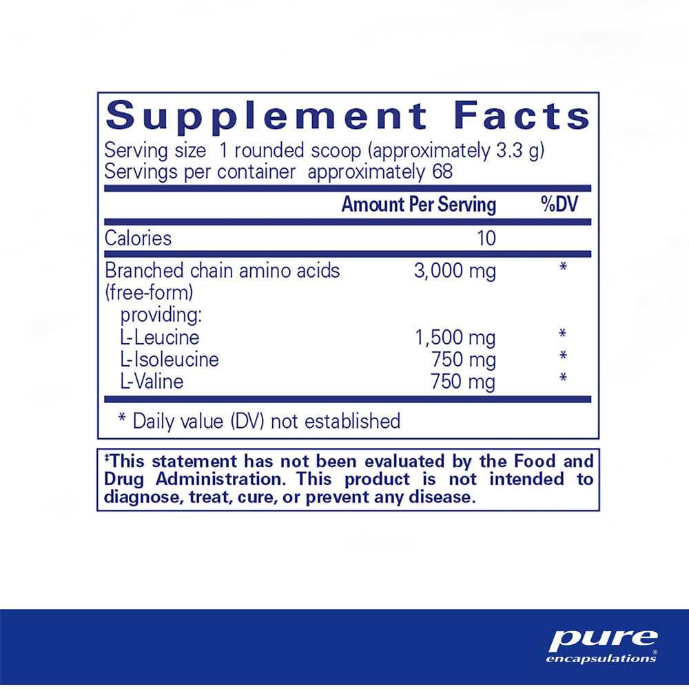 Pure Encapsulations BCAA Powder - 227 Grams PURE02804 BeautifiedYou.com