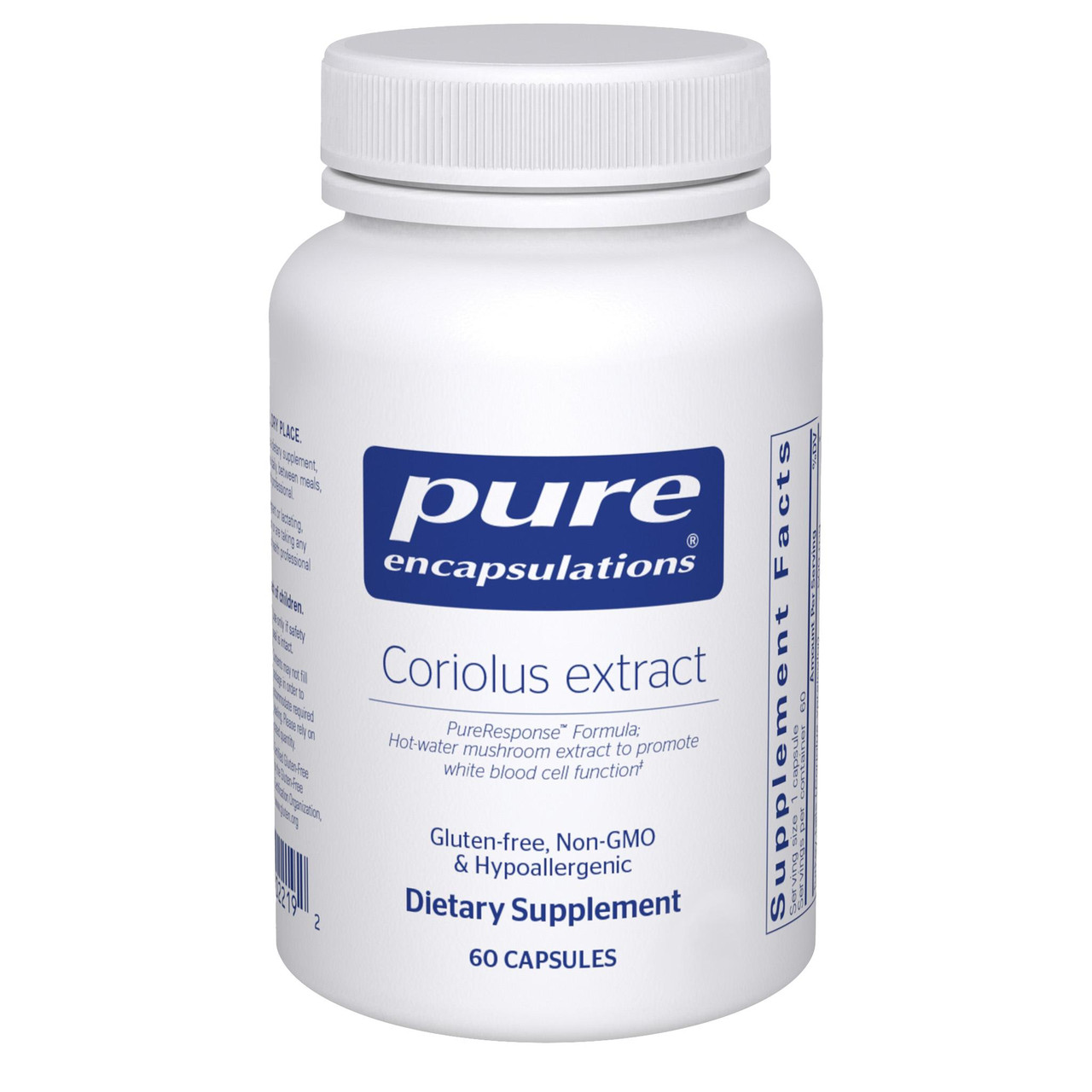 Pure Encapsulations Coriolus Extract - 60 Capsules PURE22192 BeautifiedYou.com