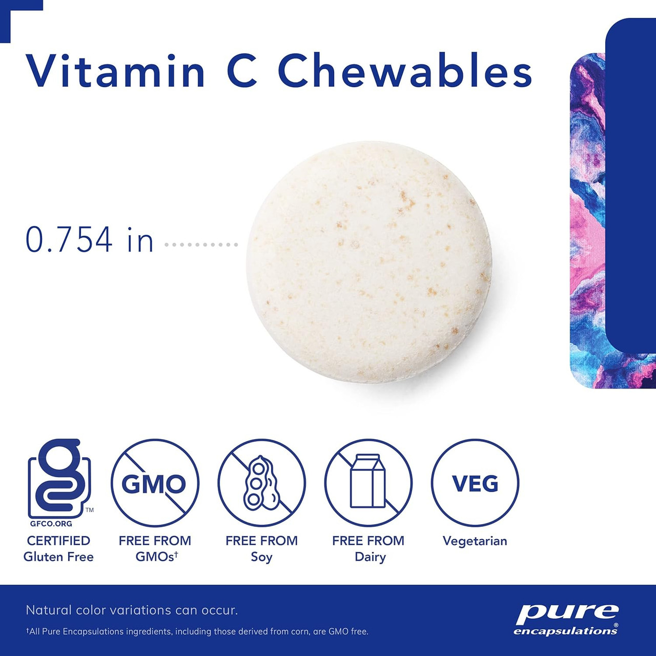 Pure Encapsulations Vitamin C Chewables - 60 Tablets
