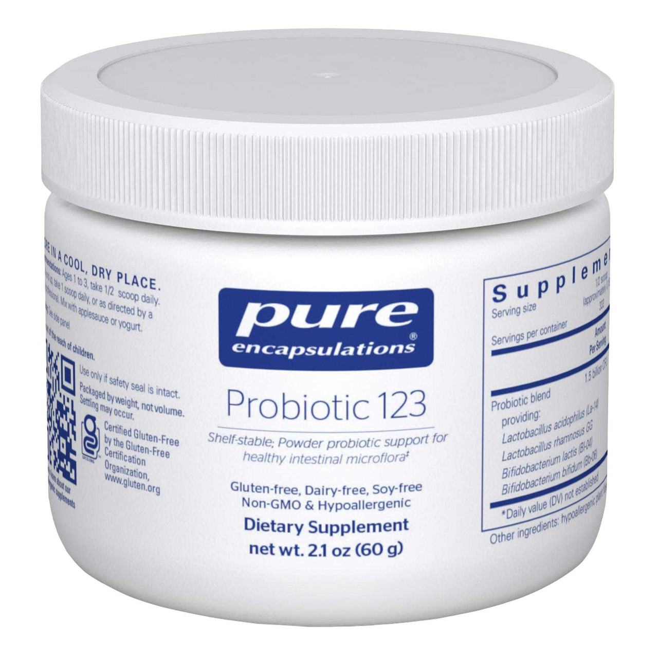 Pure Encapsulations Probiotic 123 powder 60 g (2.1 oz) jar