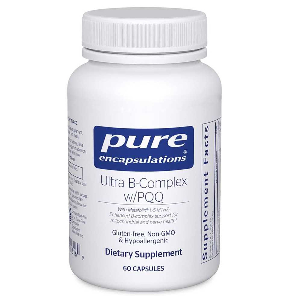 Pure Encapsulations Ultra B-Complex with PQQ - 60 Capsules PURE13169 BeautifiedYou.com