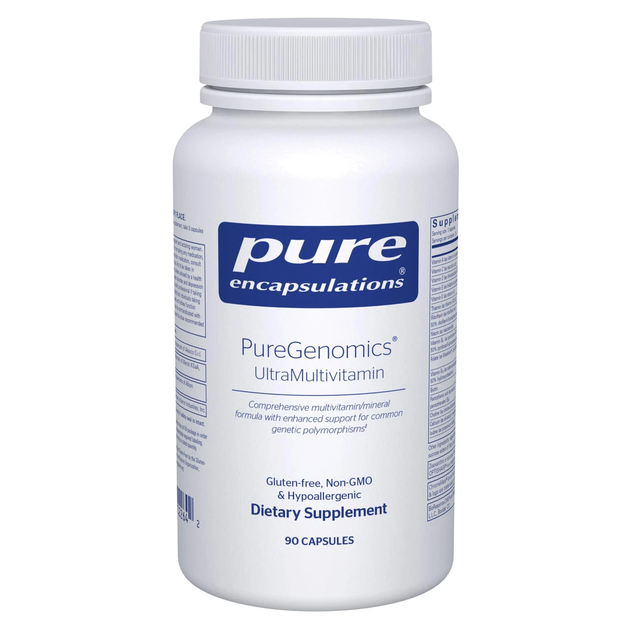 Pure Encapsulations PureGenomics UltraMultivitamin 90 capsule bottle