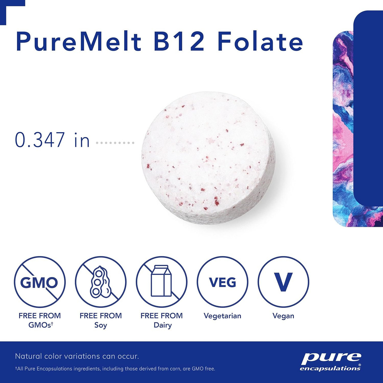 Pure Encapsulations PureMelt B12 Folate Lozenges - 90 Lozenges