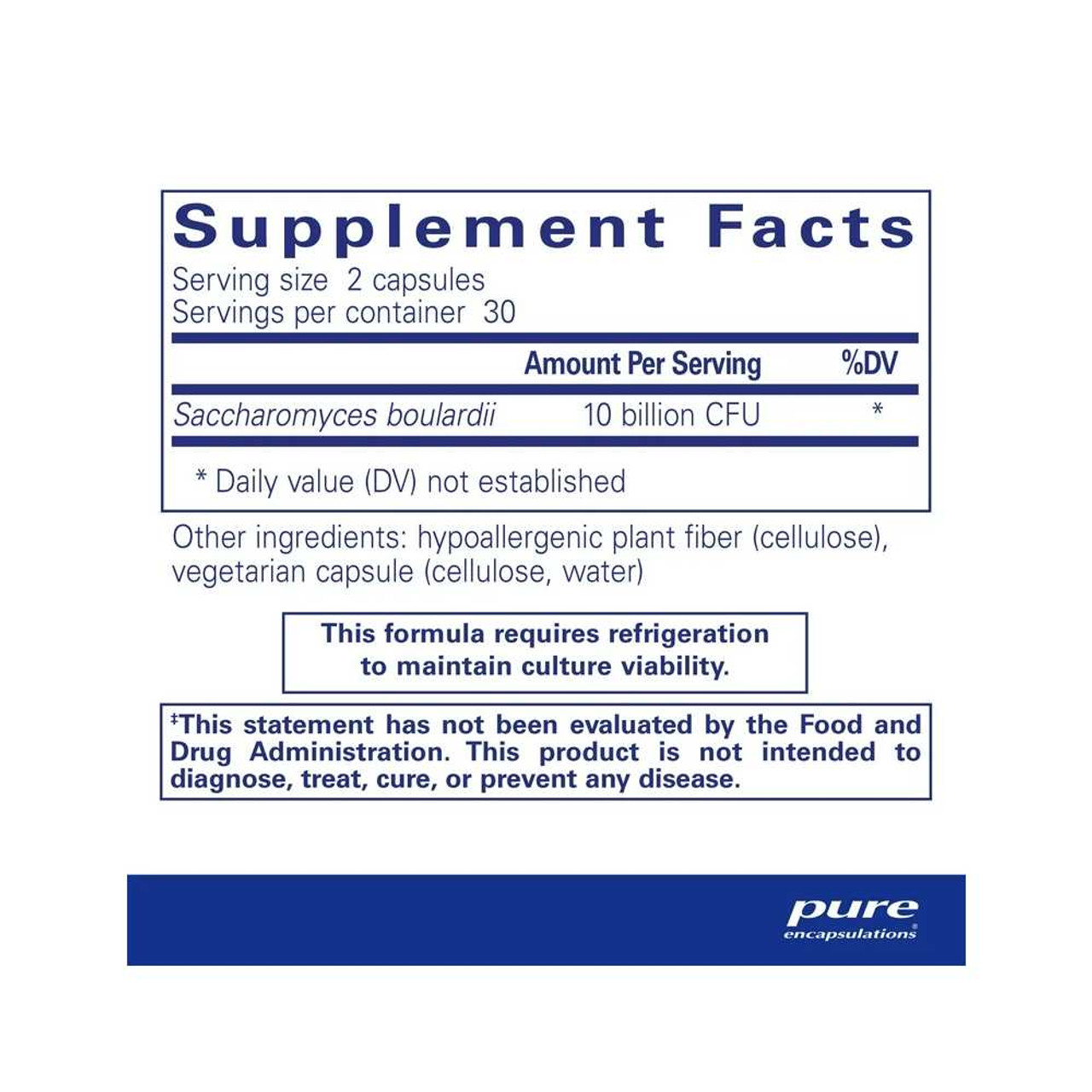 Pure Encapsulations Saccharomyces Boulardii - 60 Capsules PURE03498 BeautifiedYou.com