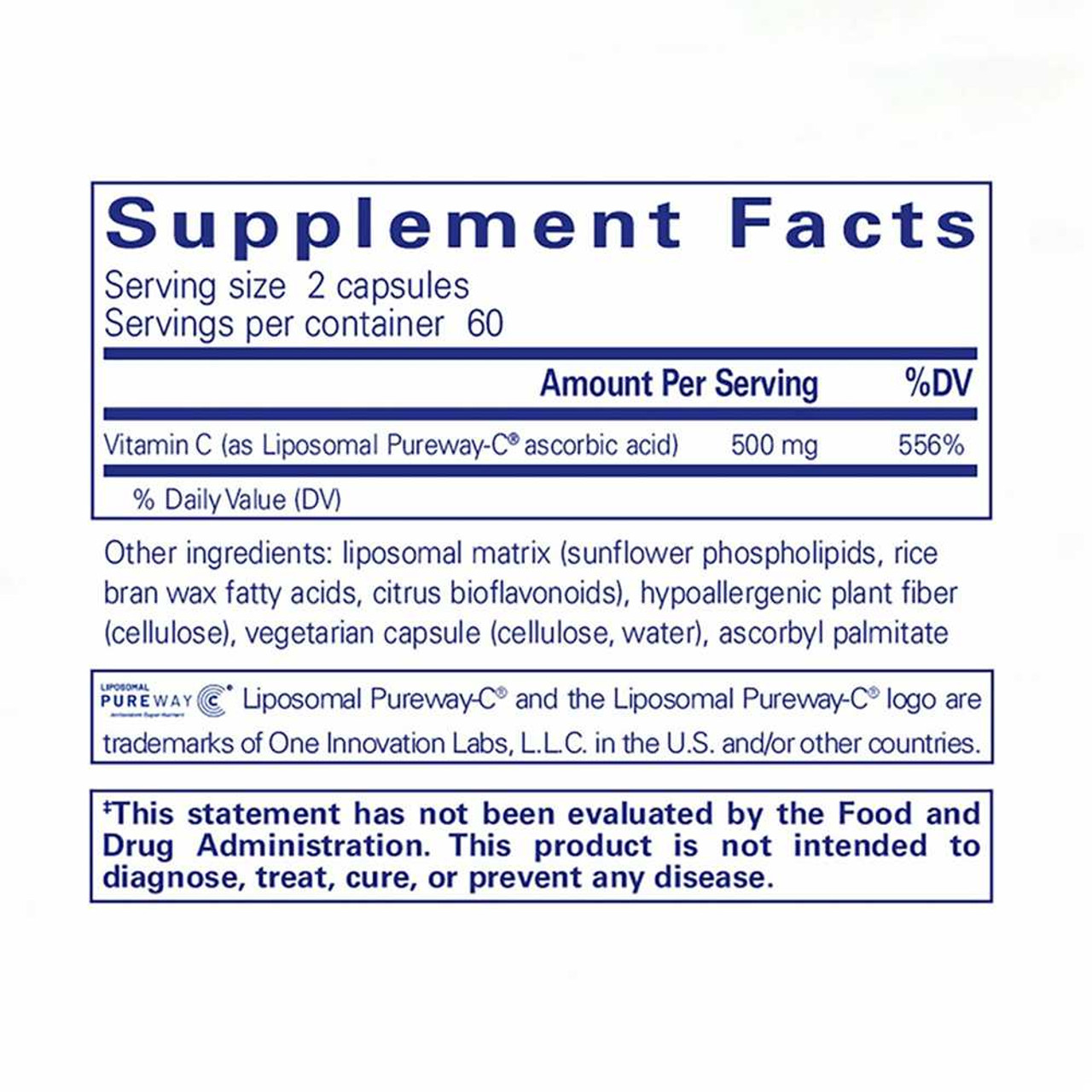 Pure Encapsulations Liposomal Vitamin C - 120 Capsules PURE25209 BeautifiedYou.com