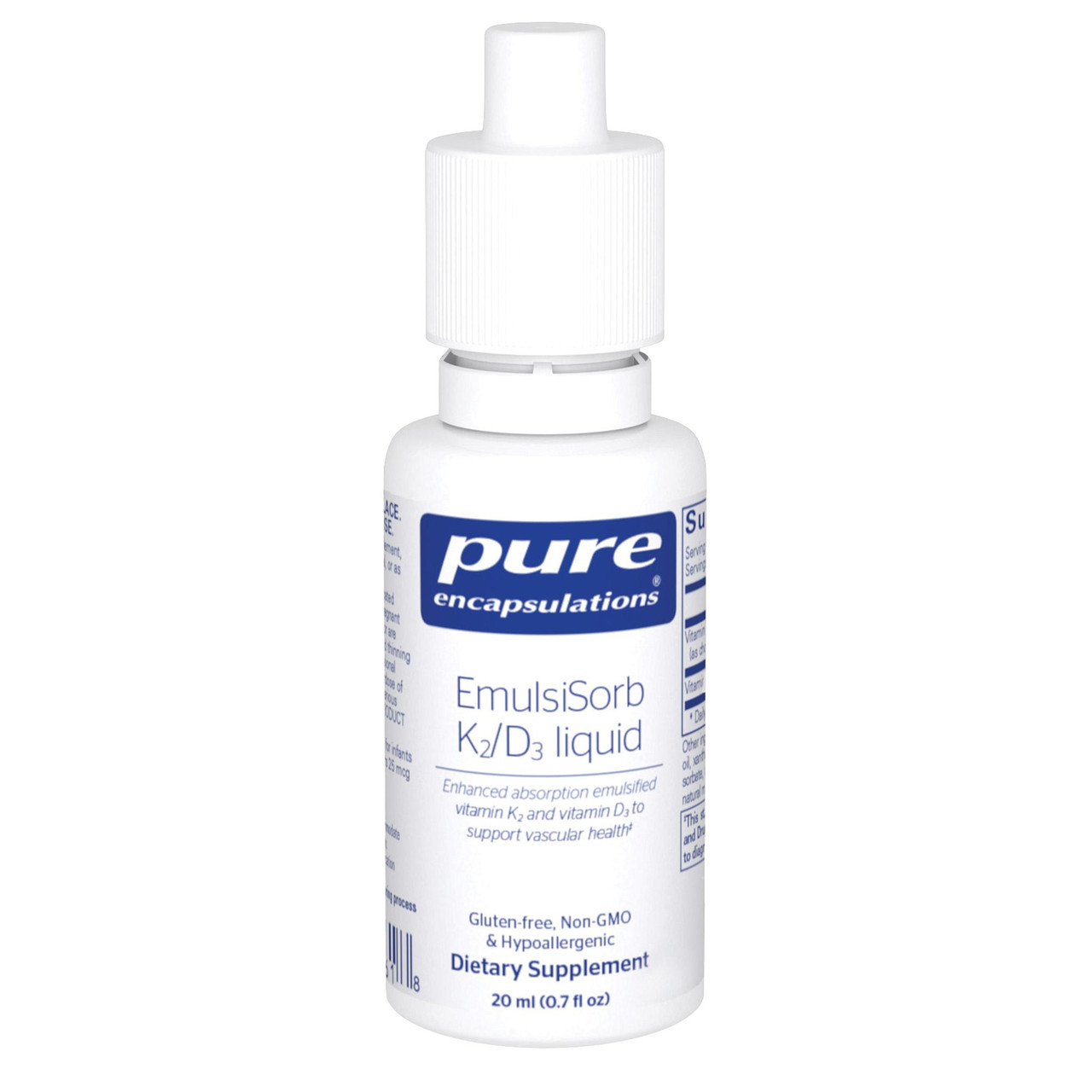 Pure Encapsulations EmulsiSorb K2/D3 Liquid 20 ml dropper bottle