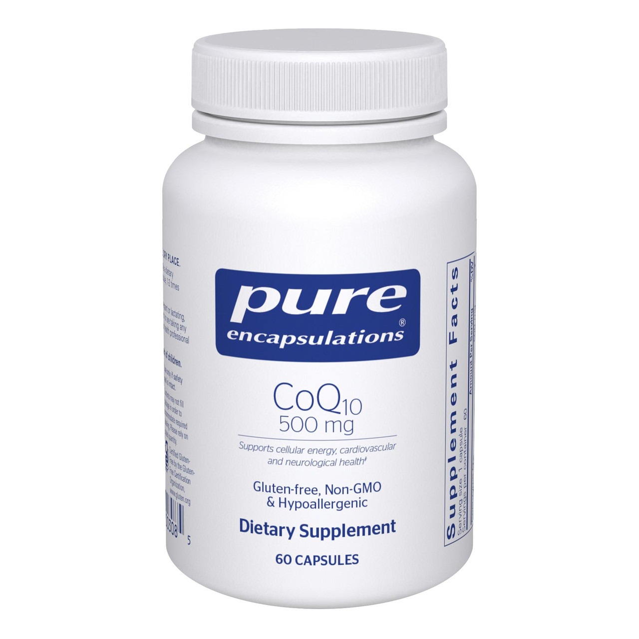 Pure Encapsulations CoQ10 500mg - 60 Capsules PURE03085 BeautifiedYou.com