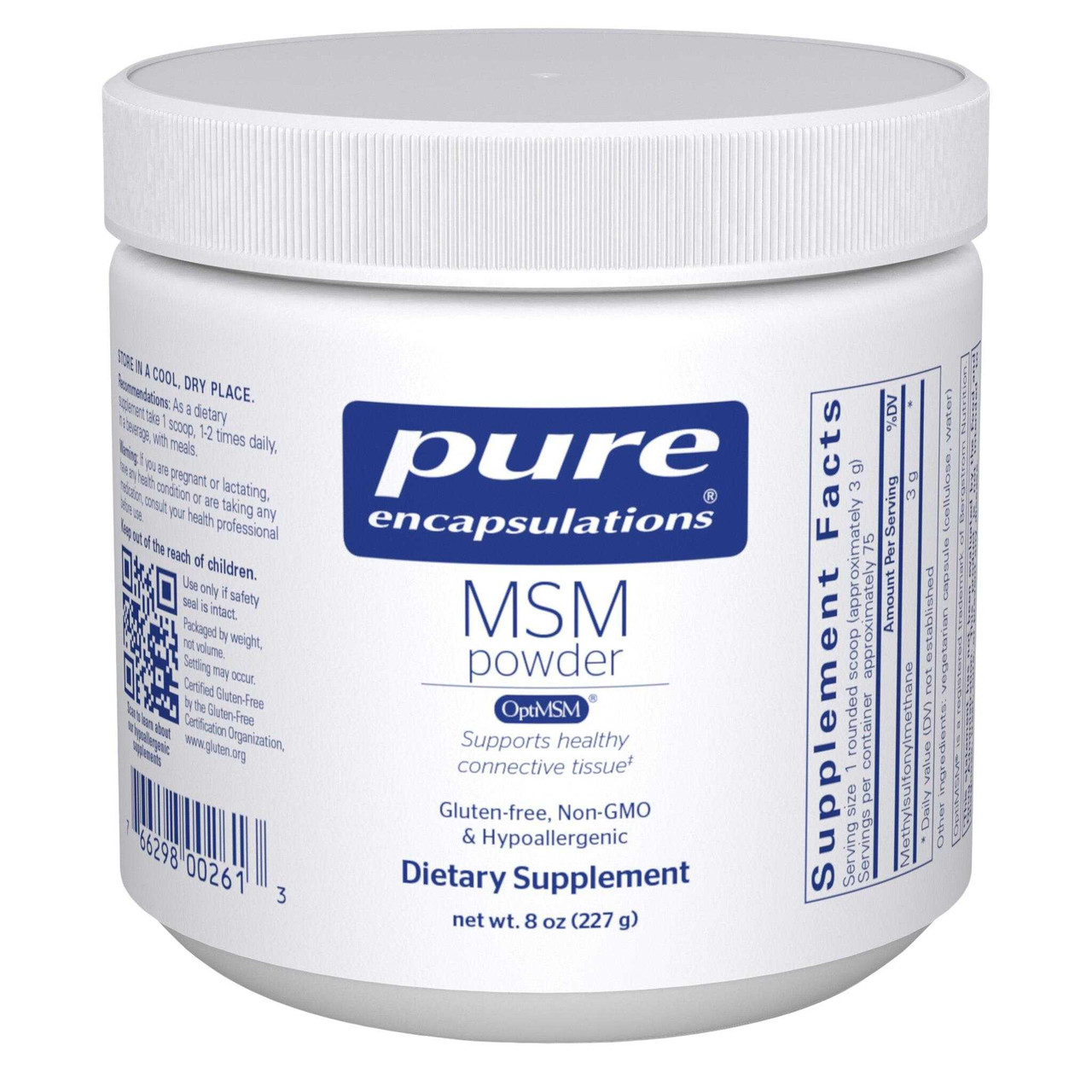 Pure Encapsulations MSM Powder - 230 Grams PURE02613 BeautifiedYou.com