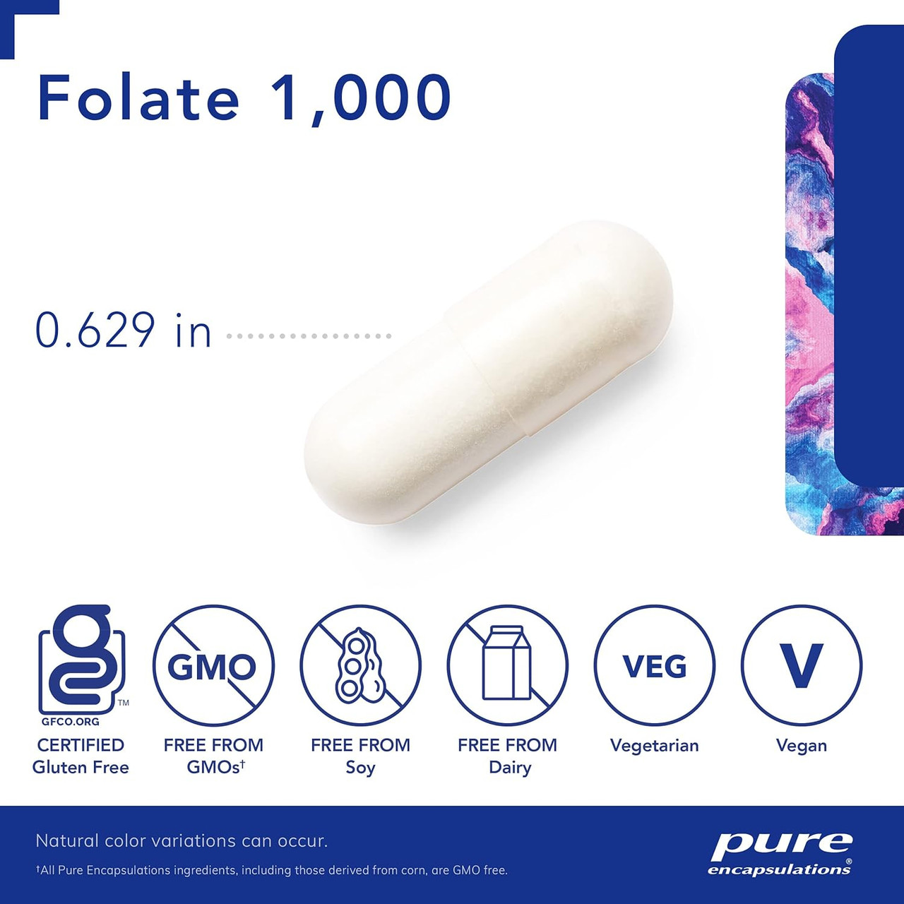 Pure Encapsulations Folate 1000 - 90 Capsules