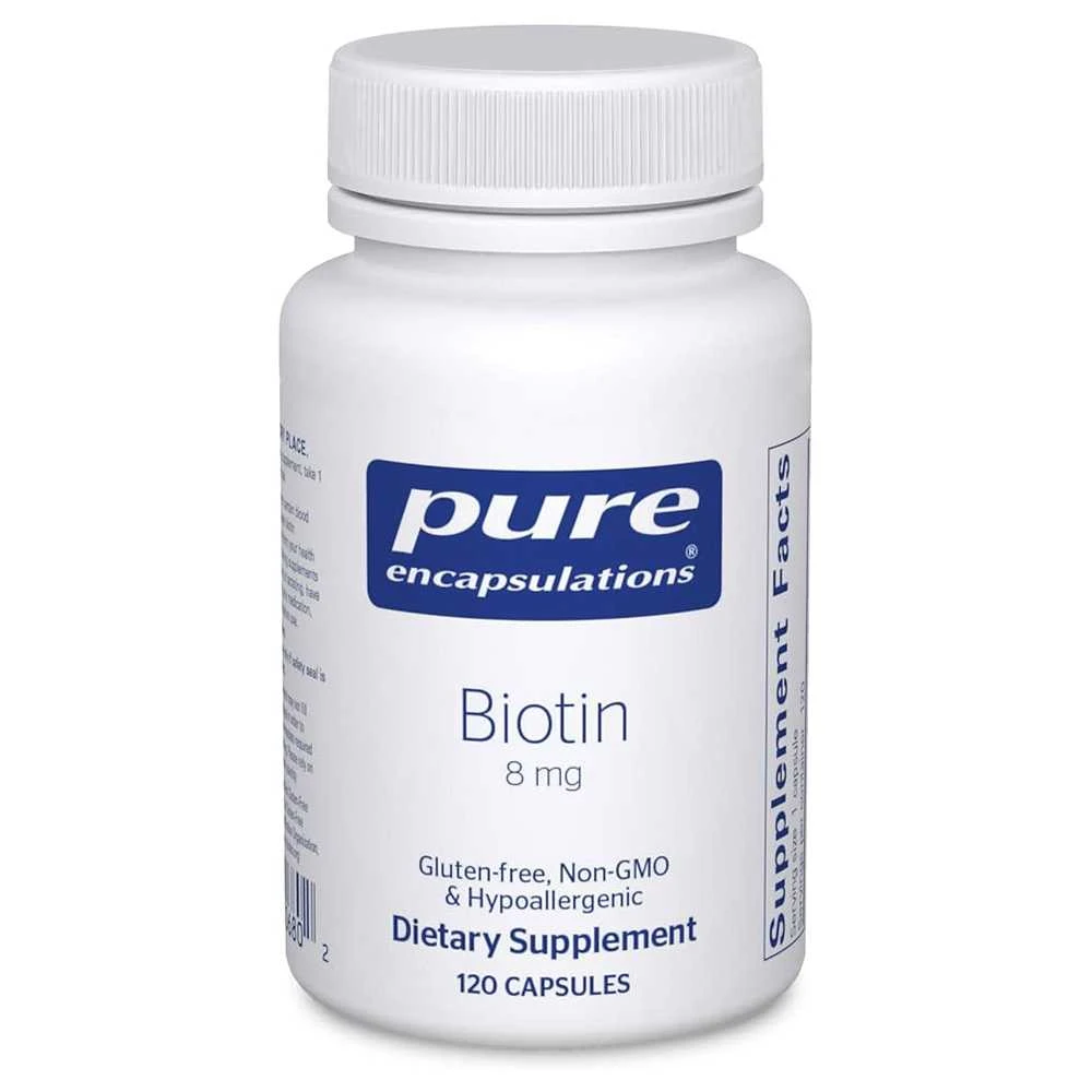 Pure Encapsulations Biotin 8 mg 120 capsule bottle