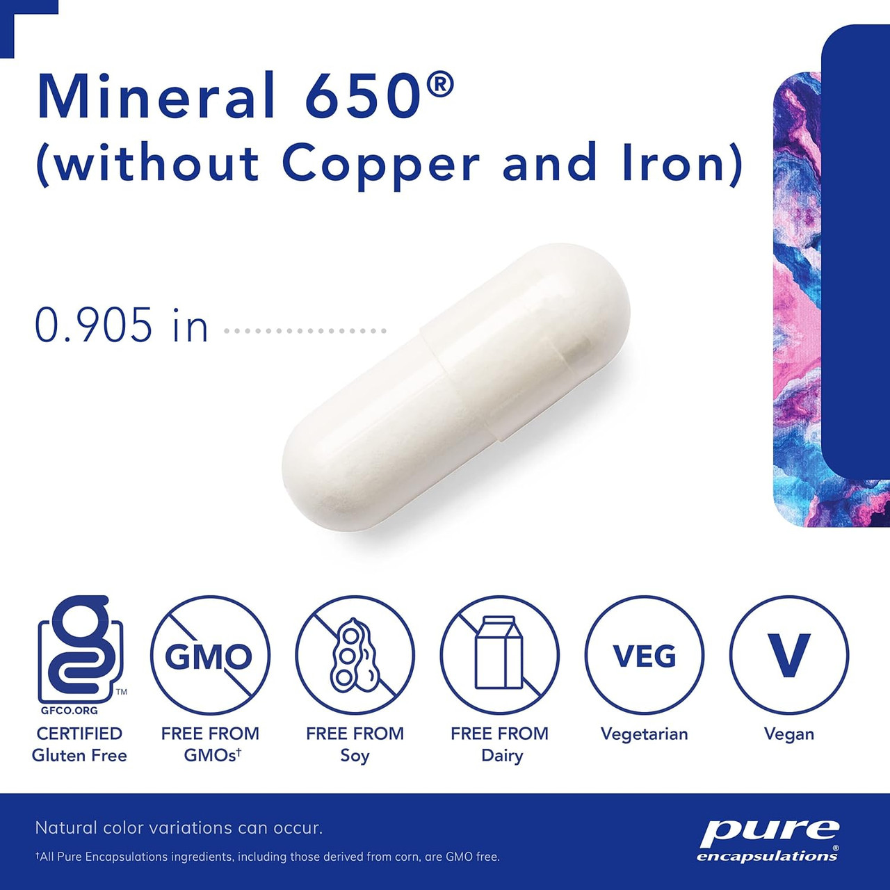 Pure Encapsulations Mineral 650 without Copper & Iron - 180 Capsules