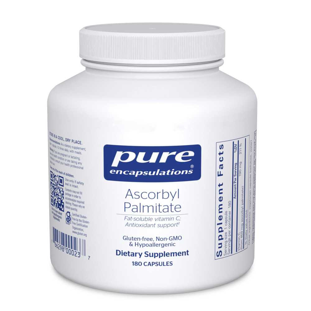 Pure Encapsulations Ascorbyl Palmitate 180 capsule bottle