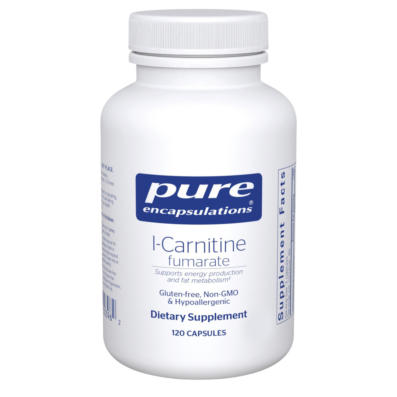 Pure Encapsulations L-Carnitine Fumarate 120 capsule bottle
