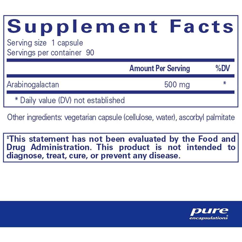 Pure Encapsulations Arabinogalactan - 90 Capsules PURE03894 BeautifiedYou.com