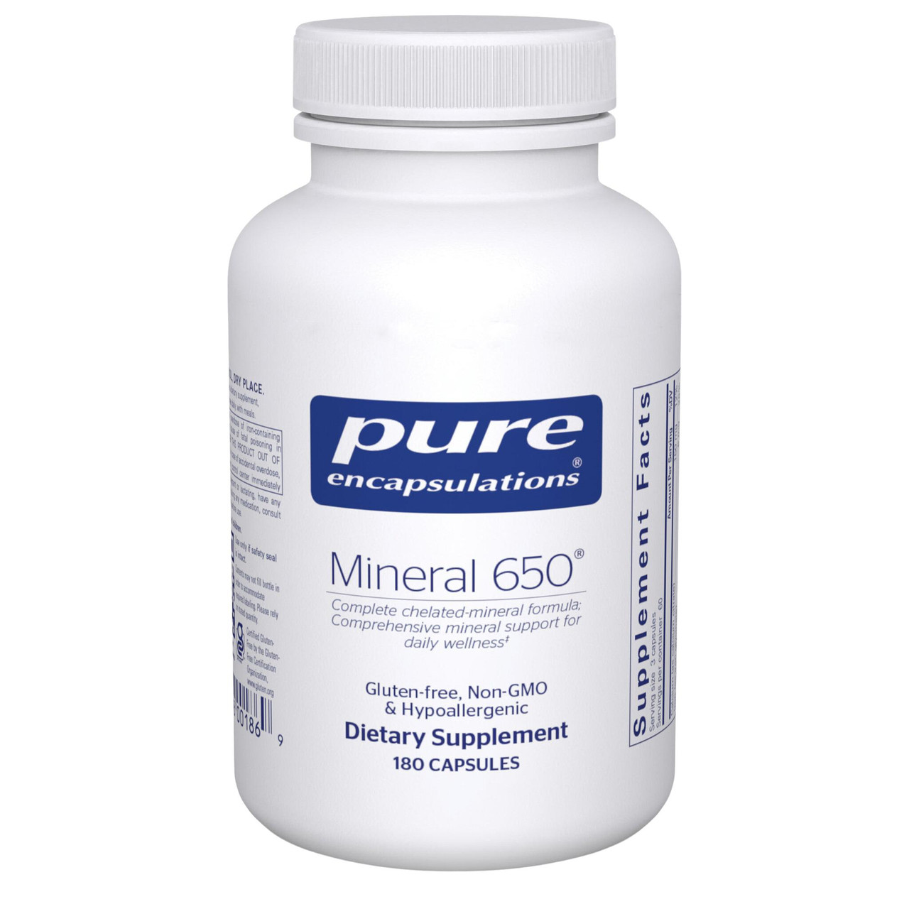 Pure Encapsulations Mineral 650 - 180 Capsules