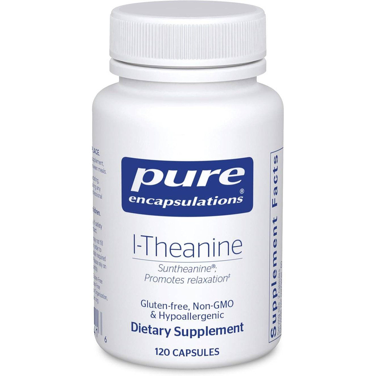 Pure Encapsulations L-Theanine 120 capsules bottle
