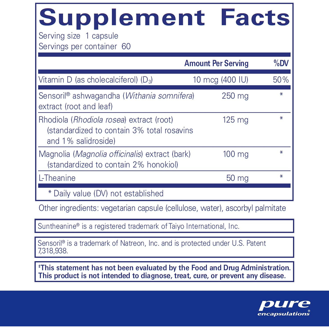 Pure Encapsulations Cortisol Calm