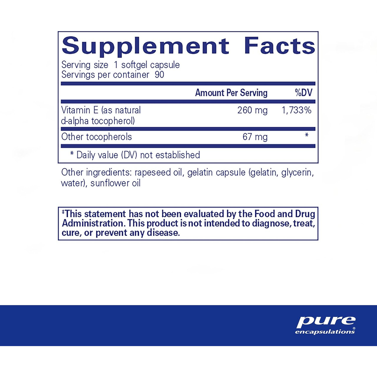 Pure Encapsulations Vitamin E