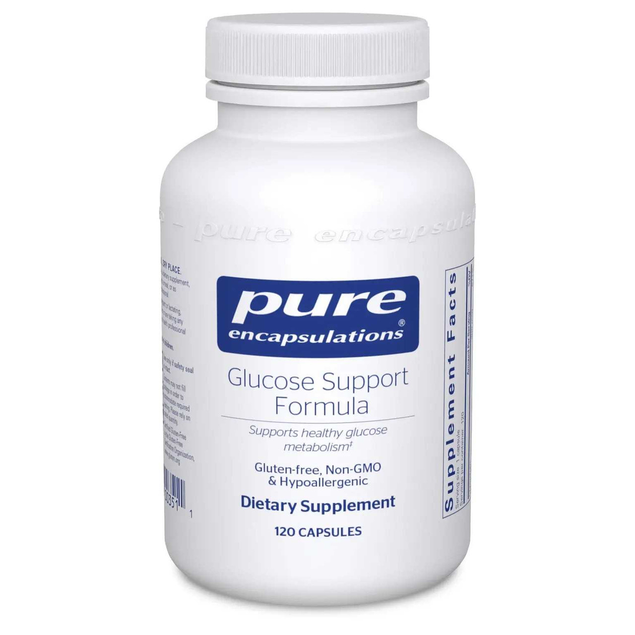 Pure Encapsulations Glucose Support Formula 120 capsule bottle