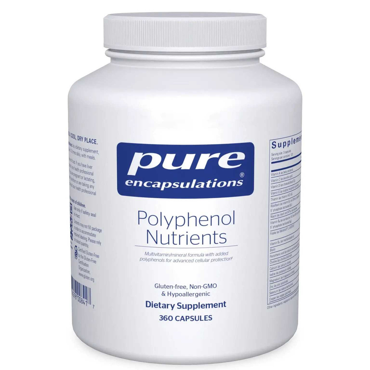 Pure Encapsulations Polyphenol Nutrients 360 capsule bottle