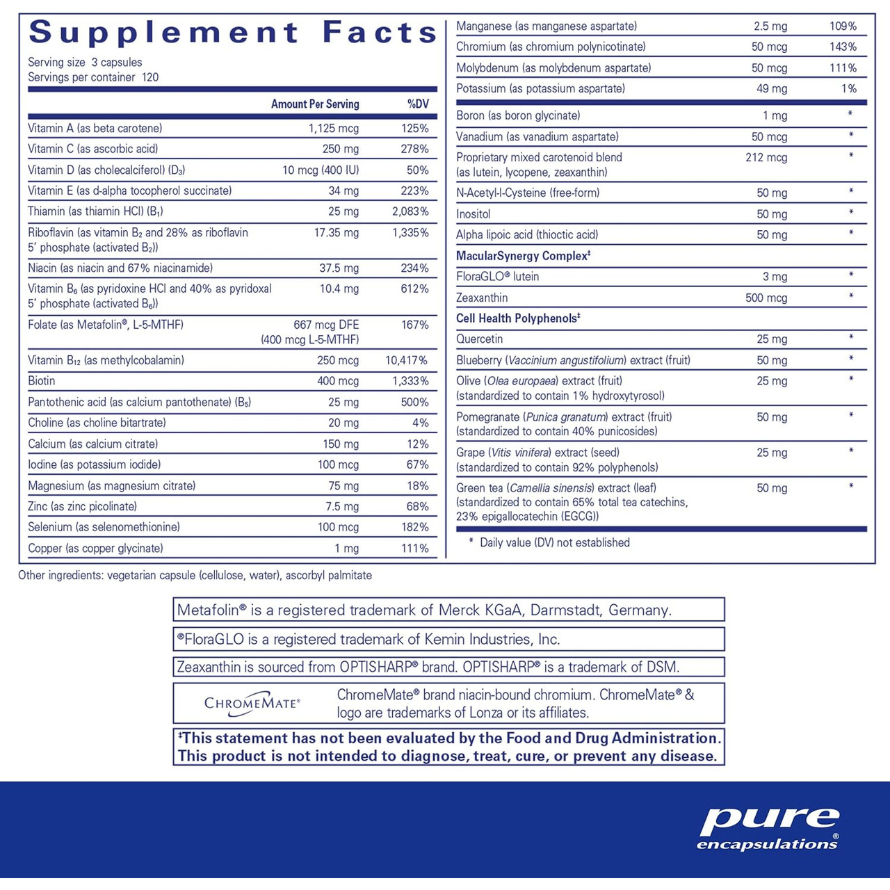 Pure Encapsulations Polyphenol Nutrients