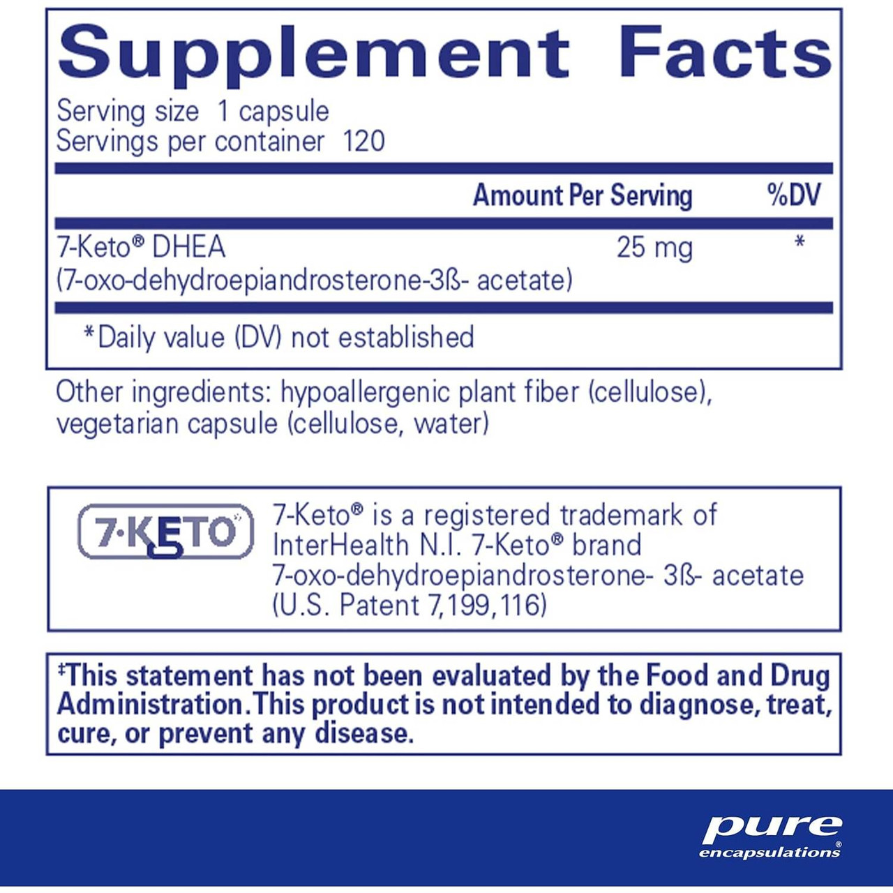 Pure Encapsulations 7-Keto DHEA 25mg