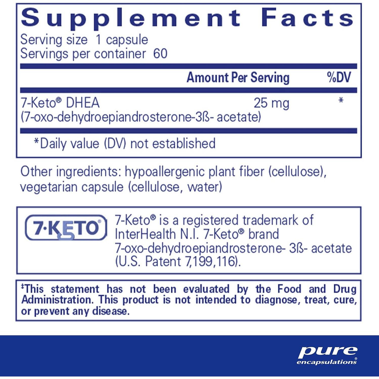 Pure Encapsulations 7-Keto DHEA 25mg