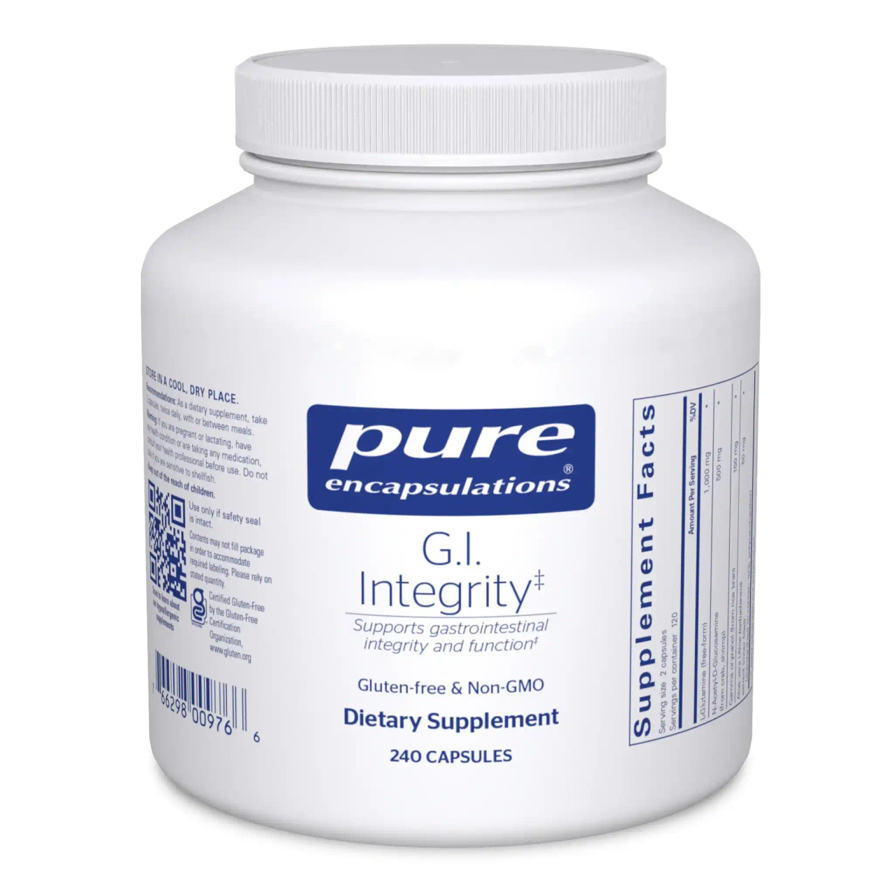 Pure Encapsulations G.I. Integrity 240 capsule bottle