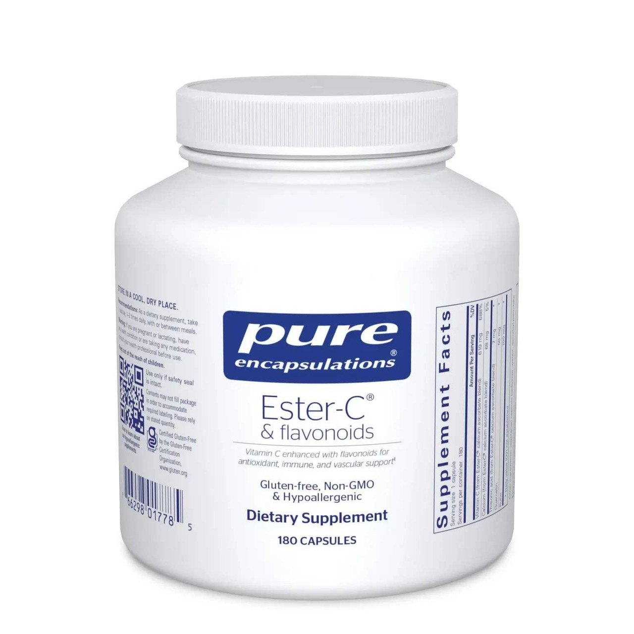 Pure Encapsulations Ester-C & Flavonoids 180 capsule bottle