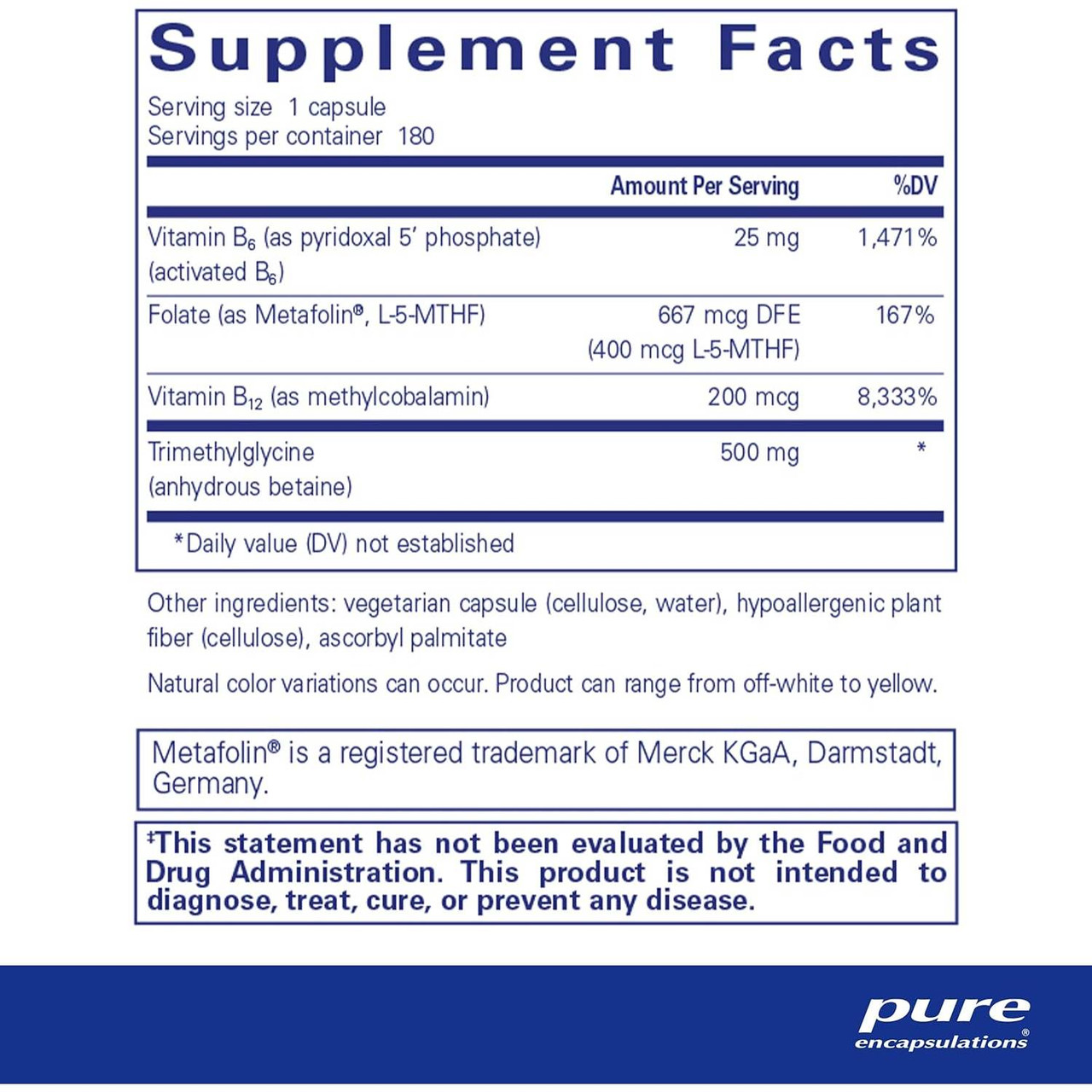 Pure Encapsulations Homocysteine Factors