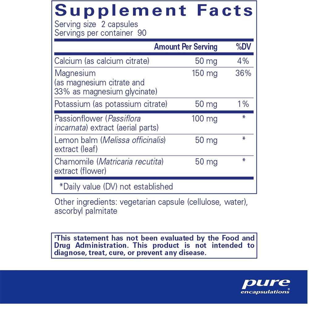 Muscle Cramp/Tension Formula supplement facts, 90 servings per container