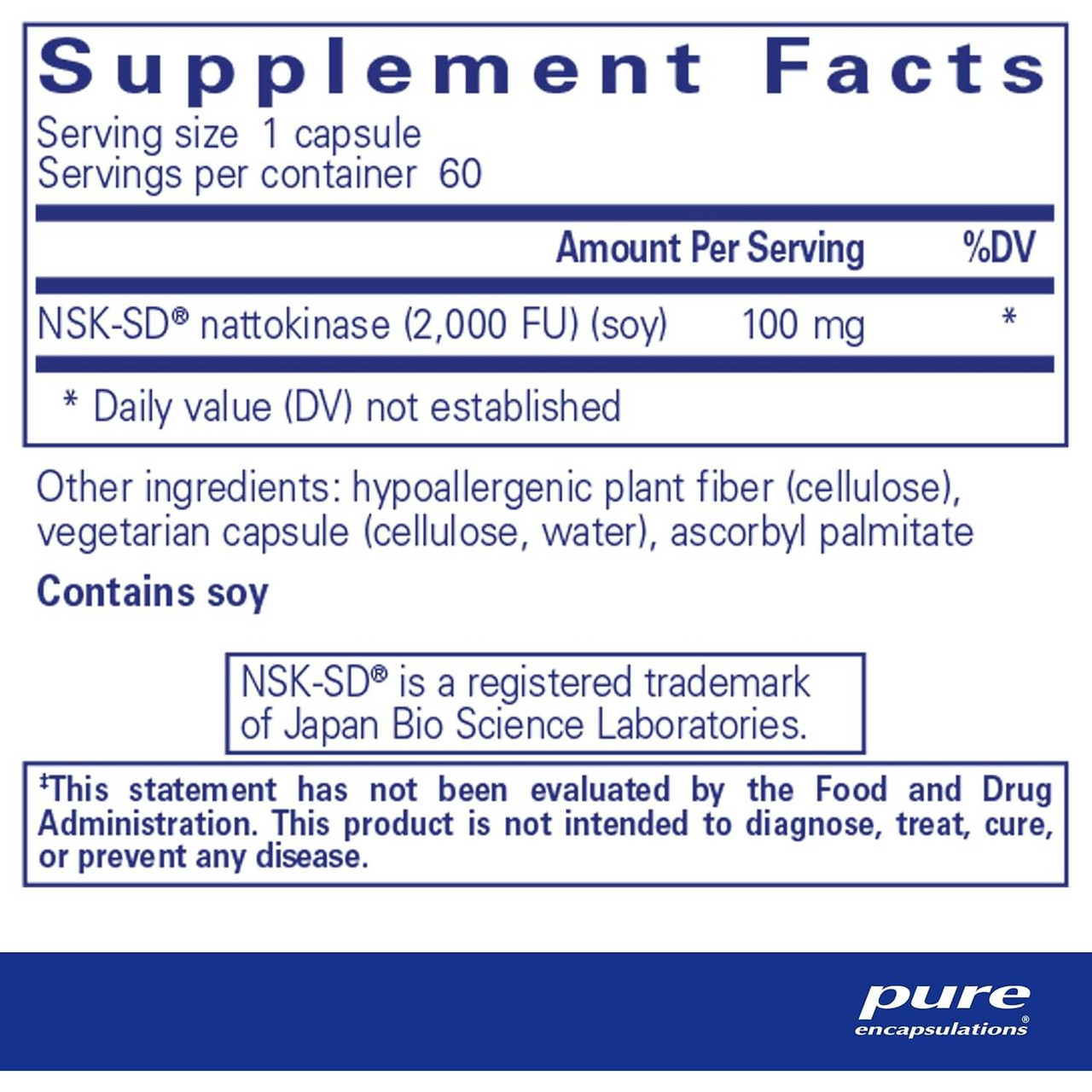 Pure Encapsulations NSK-SD 100mg