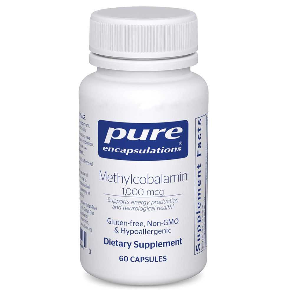 Pure Encapsulations Methylcobalamin 1000 mcg 60 capsule bottle
