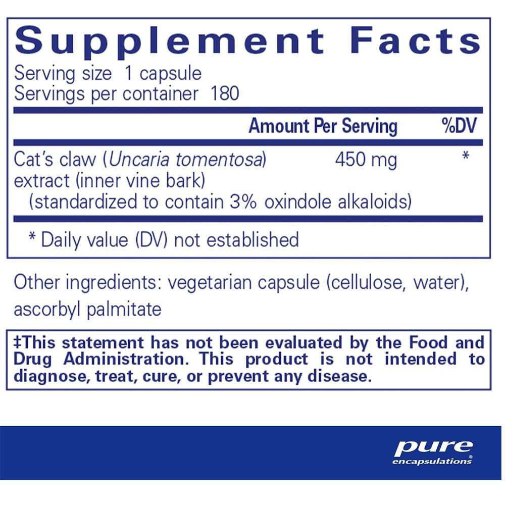 Pure Encapsulations Cat's Claw PURE-CATCLAW BeautifiedYou.com